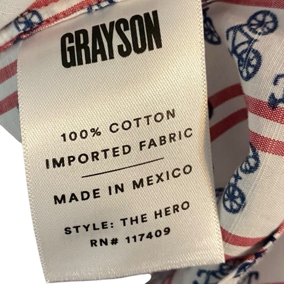 Grayson the hero  novelty Bicycles Print Button down Shirt -size 01/XS - Picture 6 of 8